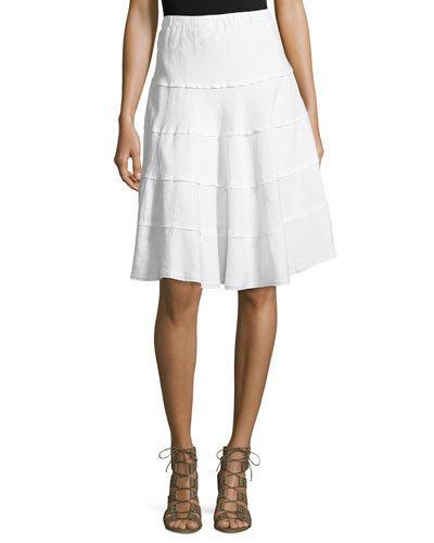Tiered Linen-blend