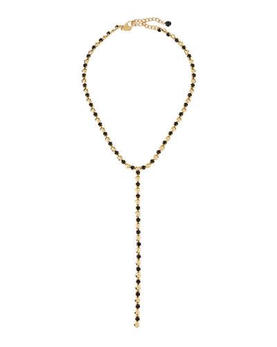 Mixed Crystal Lariat Necklace