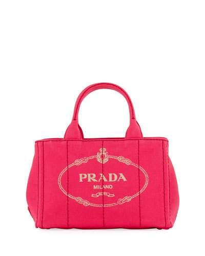 Fabric Logo Stitch Satchel Bag, Pink