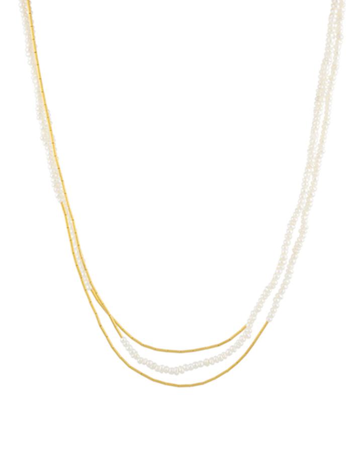 Delicate 3-strand Mother-of-pearl Necklace