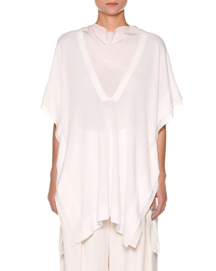 Oversized Knit Tunic With Contrast Panels