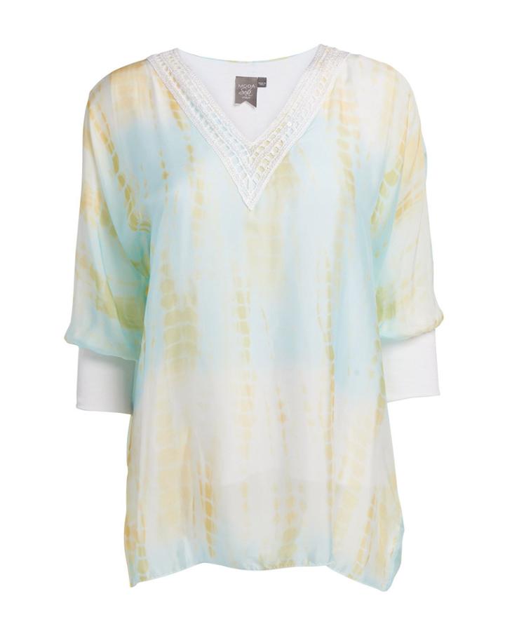 V-neck Tunic W/ Lace &