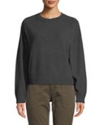 Crewneck Long-sleeve Cashmere Pullover