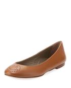 Smiley Napa Ballerina Flat, Camel
