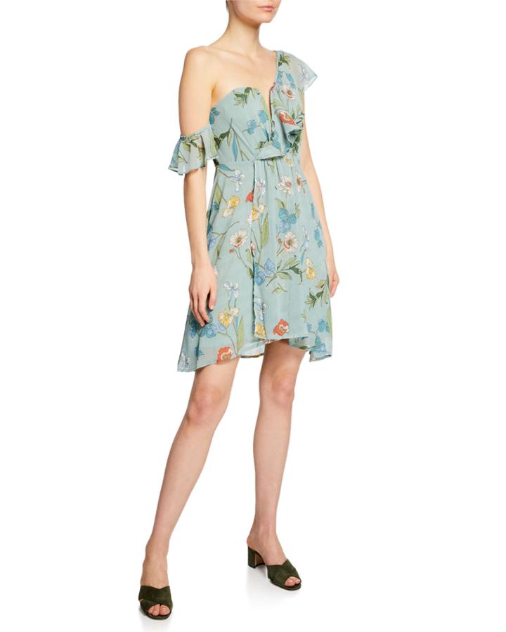 Libby Floral One-shoulder Dress