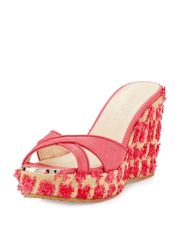 Pandora Raffia Wedge