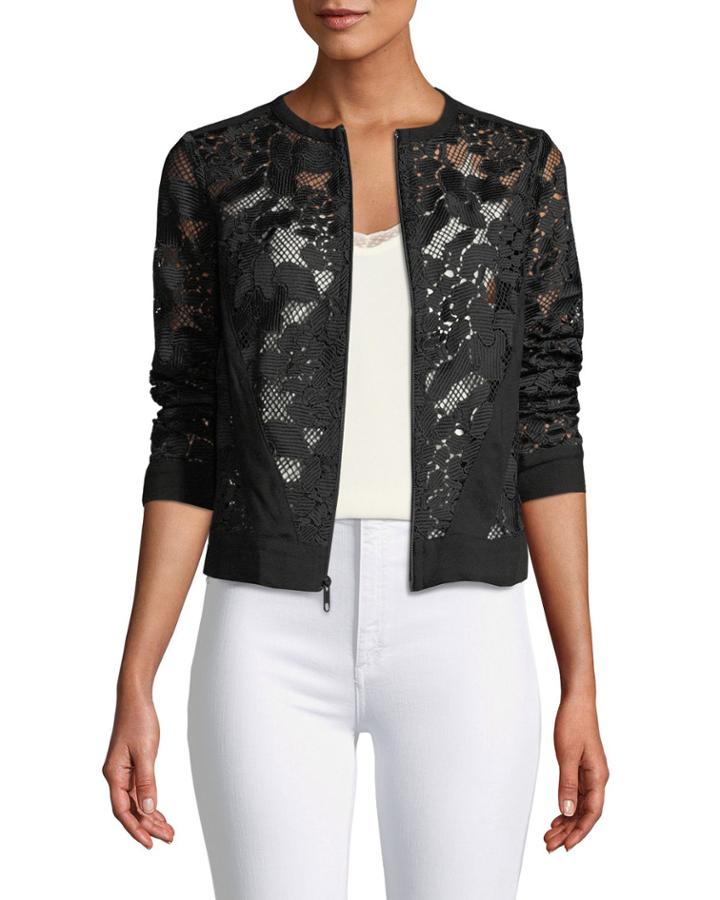 Lace Zip-front Jacket
