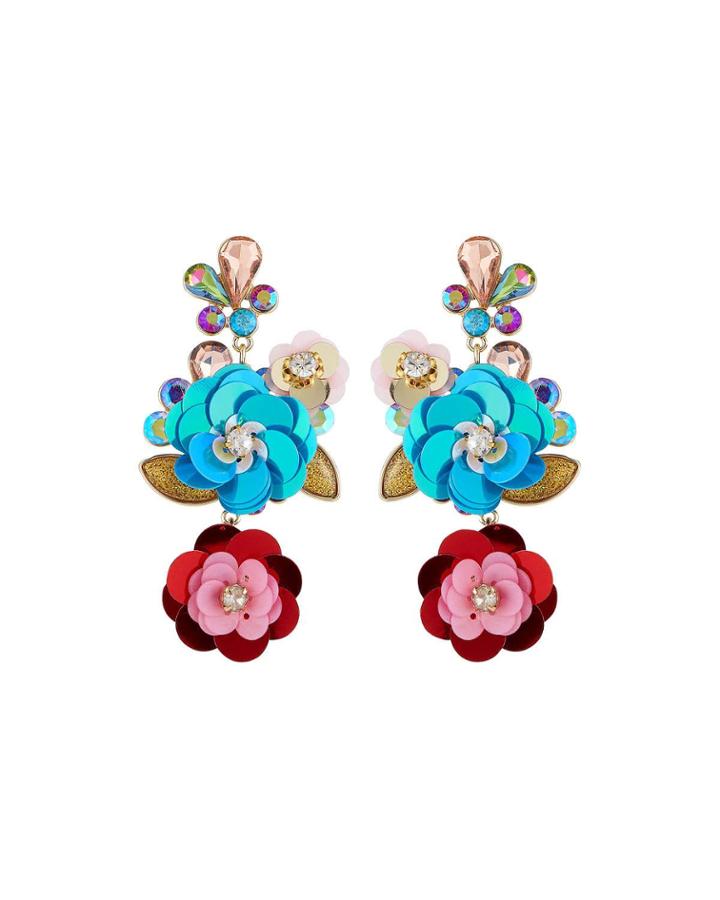Multi-flower Drop Earrings
