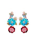 Multi-flower Drop Earrings