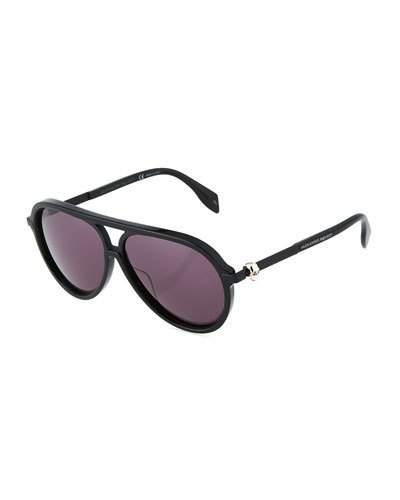 Aviator Solid Sunglasses, Black