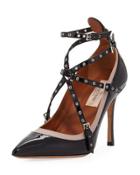 Leather Grommet-trim Pump