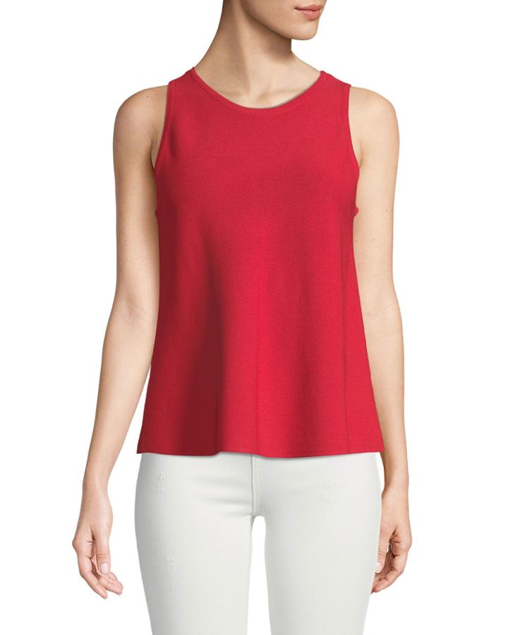 Stretch-knit Sleeveless