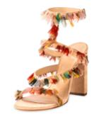 Suede Sandal With Colorful Fringe, Reef