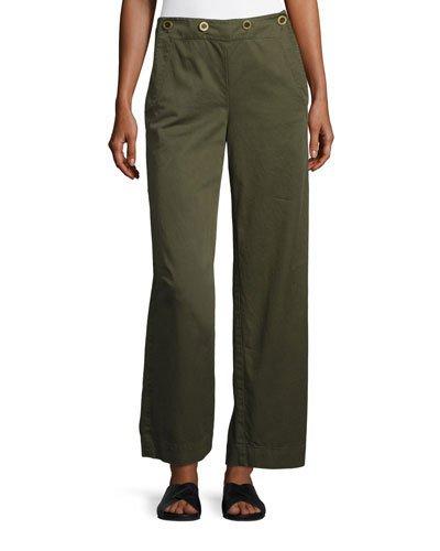 Namid Ts Washed Chino Wide-leg Pants, Green