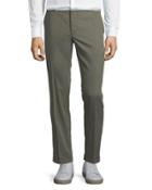 Wool-blend Solid Straight-leg Dress Pants