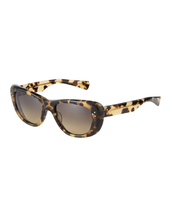 Grace Round Cheetah-print Acetate
