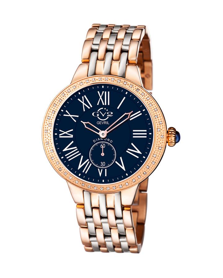 40mm Astor Diamond Stainless Steel Bracelet Watch, Two-tone/blue