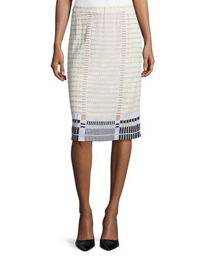 Check-pattern Knit Pencil