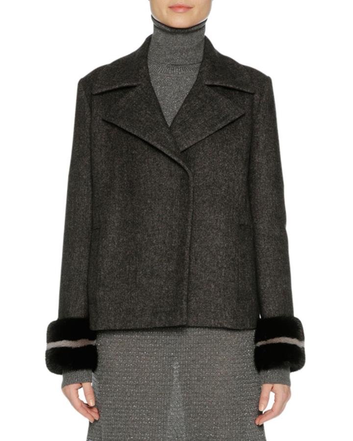 Wool-cashmere Peacoat With