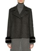 Wool-cashmere Peacoat With