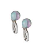 Pearly Clip-on Earrings, Gray