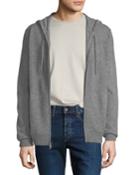 Men's Cashmere Zip-front Hoodie