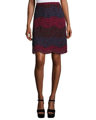 Colorblock Tiered-lace Slim