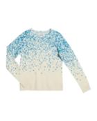 Confetti-print Crewneck Sweater,