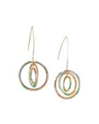 Multi-crystal Circle Orbit Earrings