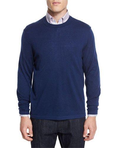 Cashmere-silk Crewneck