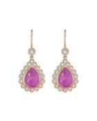 Penny Preville 18k Pink Sapphire & Diamond Drop Earrings, Women's