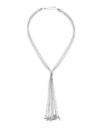 Silvertone Multi-strand Chain Necklace