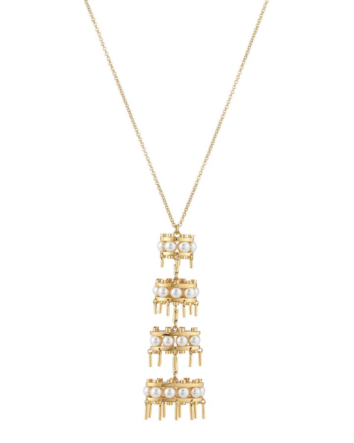 Pearly Pagoda Pendant Necklace