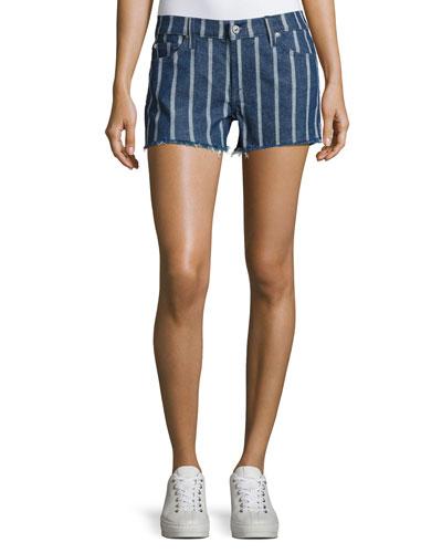 Striped Denim Cutoff