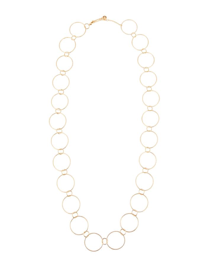 Long Single-strand Circle-link Necklace
