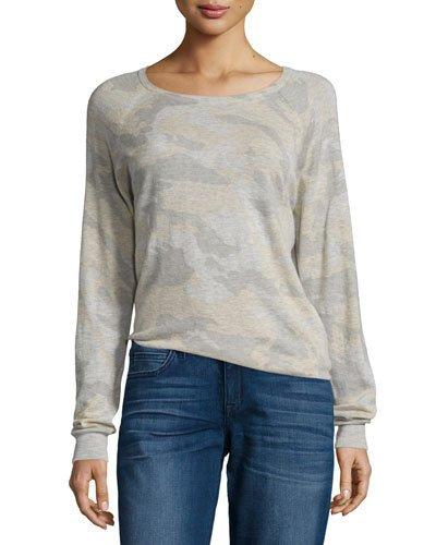 Camo Cashmere Raglan