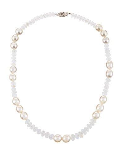 South Sea Pearl & Moonstone Beaded Necklace,