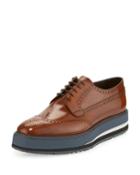 Men's Spazzolato Creeper Brogue Platform Shoe,