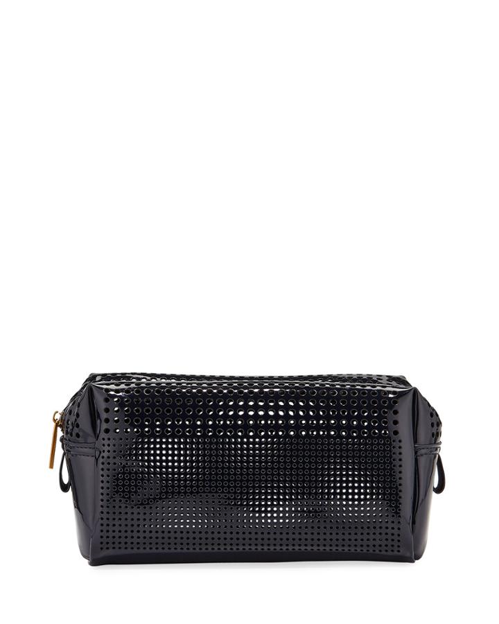 Perforated Metallic Cosmetic Bag