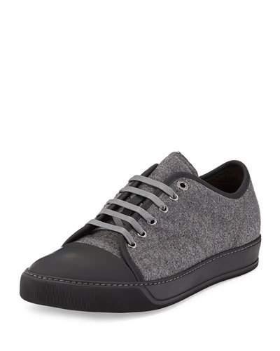 Felted Cap-toe Low-top