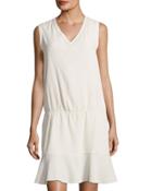Dropped-waist Silk Sleeveless Dress