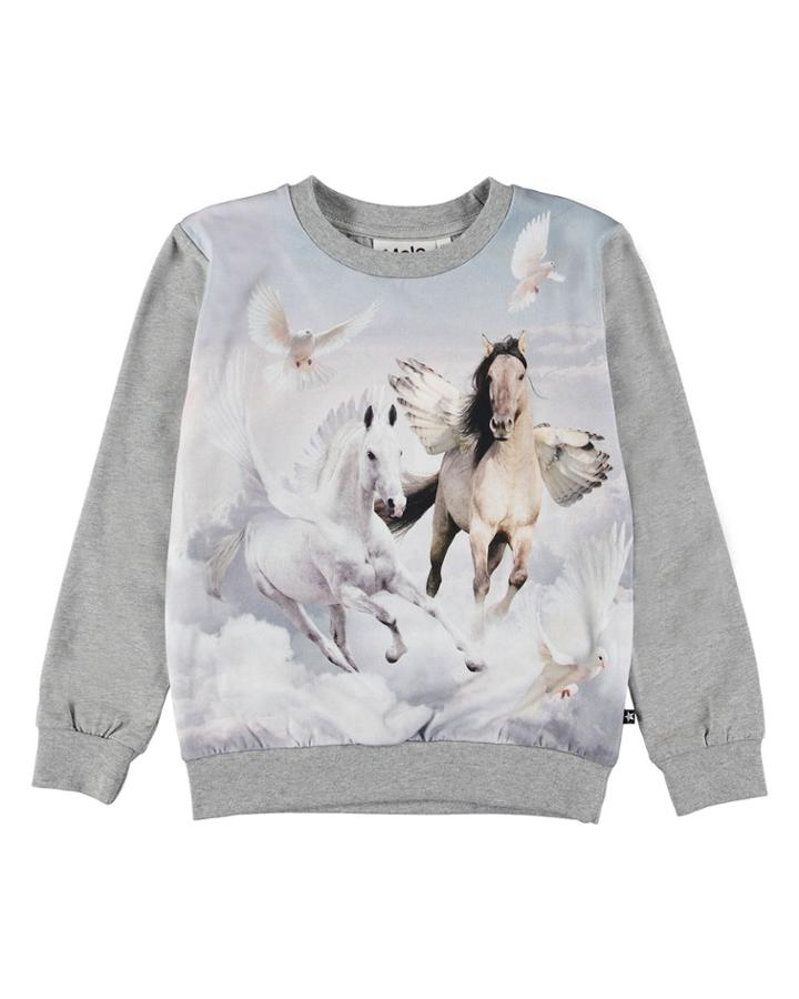 Girl's Regine Winged Horse Print Tee,