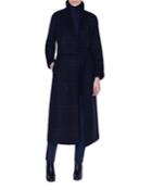 Cashmere Plaid Reversible Calf-length Coat