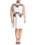 Corded Floral Embroidered Dress,