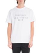 Reflective Logo Cotton T-shirt, White