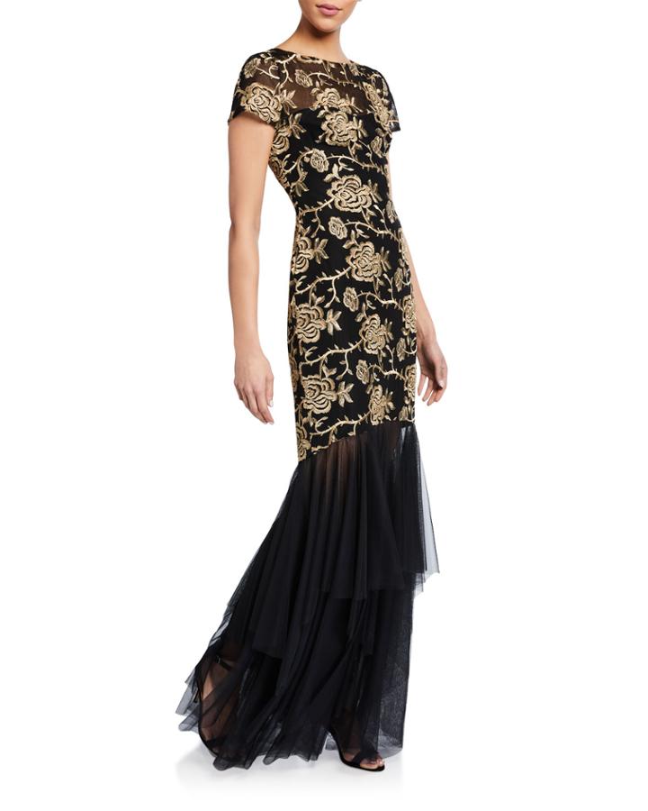 Floral Embroidered Tulle