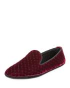 Intrecciato Quilted Velvet Smoking Slipper,