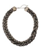 Snake Chain Braid Bib Necklace
