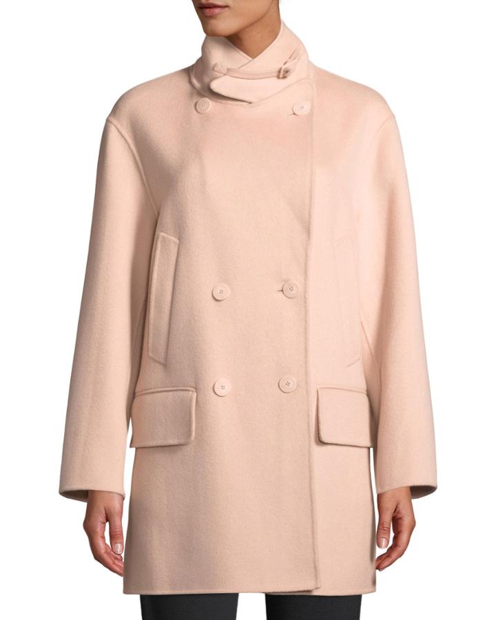 Double-breasted Cashmere Pea Coat