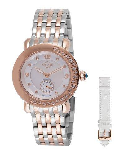 37mm Marsala Asymmetric Bracelet Watch, Two-tone